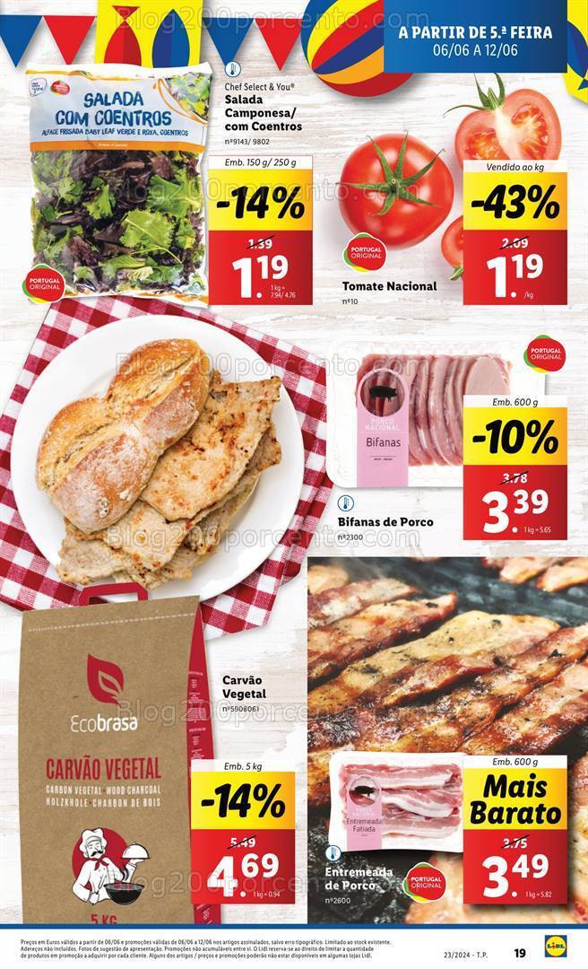 Antevisão Folheto LIDL Especial Santos Populares Promoções de 6 a 12 junho