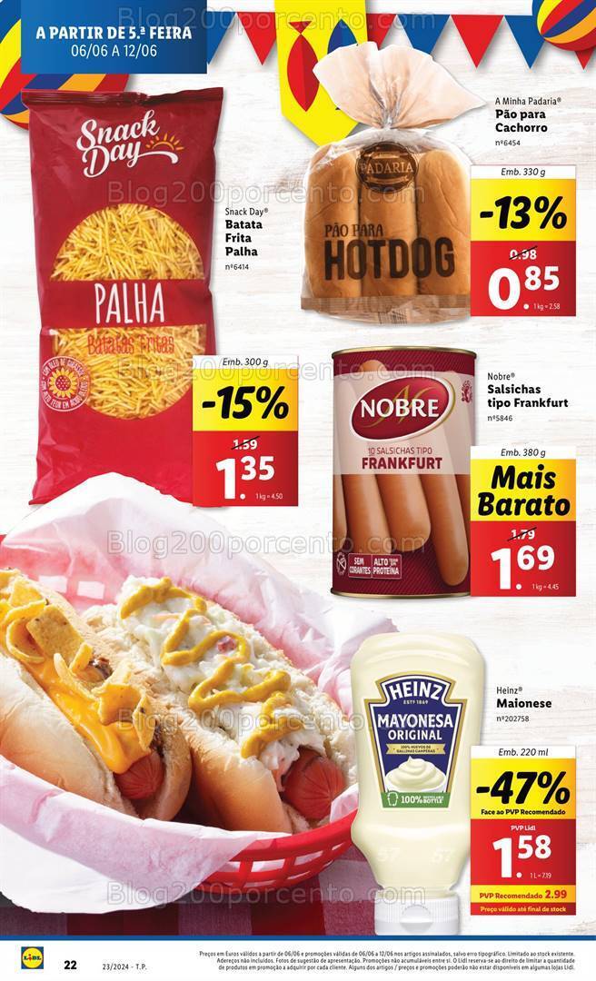 Antevisão Folheto LIDL Especial Santos Populares Promoções de 6 a 12 junho