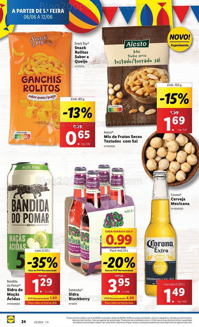 Antevisão Folheto LIDL Especial Santos Populares Promoções de 6 a 12 junho