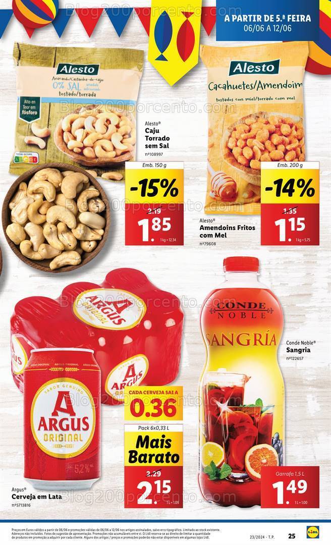 Antevisão Folheto LIDL Especial Santos Populares Promoções de 6 a 12 junho