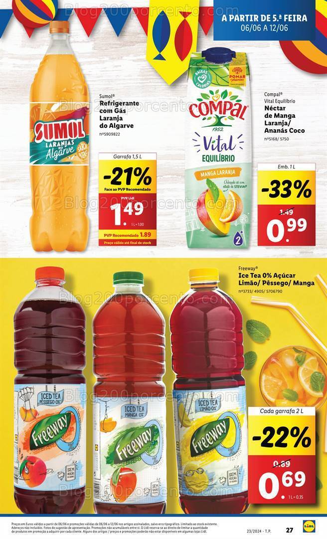 Antevisão Folheto LIDL Especial Santos Populares Promoções de 6 a 12 junho