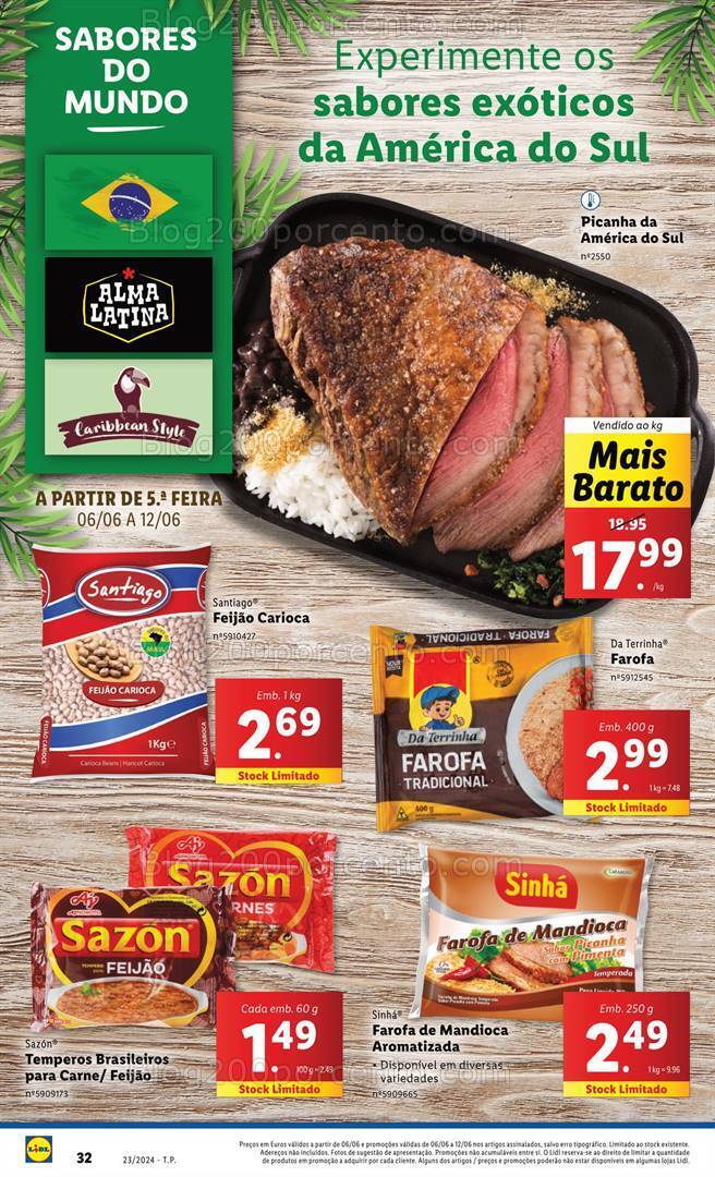 Antevisão Folheto LIDL Sabores do Mundo Brasil Promoções de 6 a 12 junho