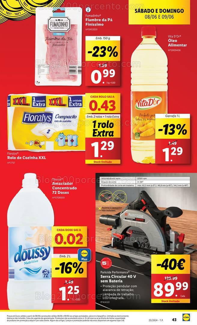 Antevisão Folheto LIDL Promoções Fim de Semana - 8 e 9 junho