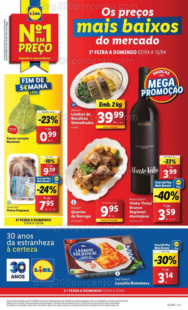 Antevisão Folheto LIDL Promoções de 7 a 13 abril