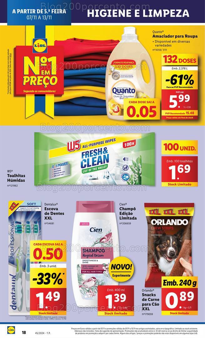 Antevisão Folheto LIDL Promoções de 7 a 13 novembro