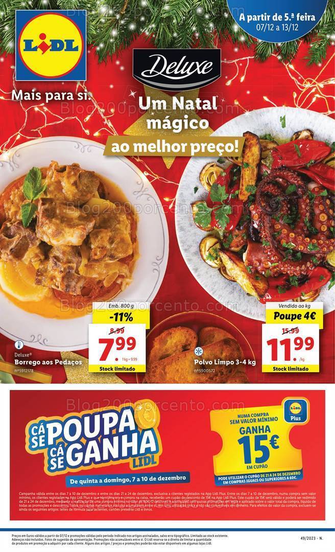Antevisão Folheto LIDL Natal Promoções de 7 a 13 dezembro