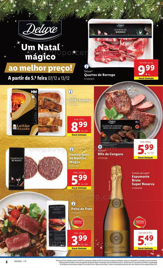 Antevisão Folheto LIDL Natal Promoções de 7 a 13 dezembro