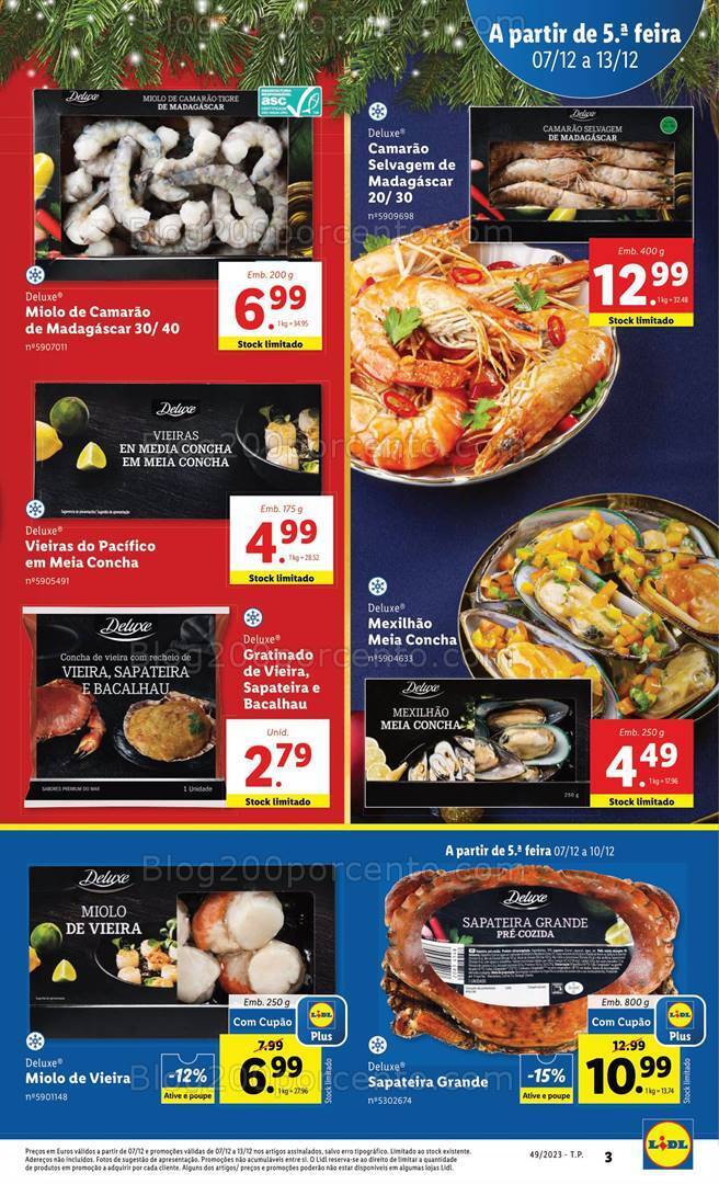 Antevisão Folheto LIDL Natal Promoções de 7 a 13 dezembro