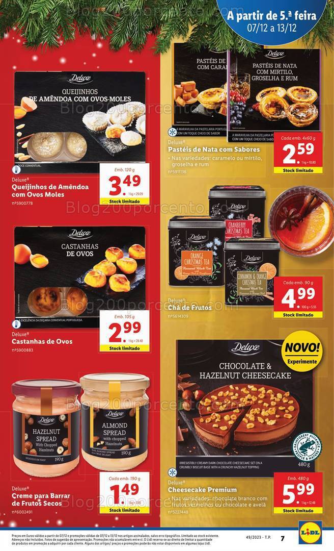 Antevisão Folheto LIDL Natal Promoções de 7 a 13 dezembro
