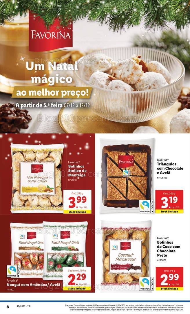 Antevisão Folheto LIDL Natal Promoções de 7 a 13 dezembro