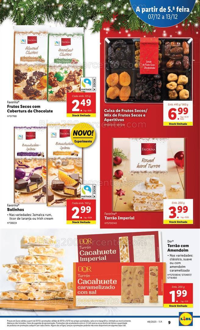 Antevisão Folheto LIDL Natal Promoções de 7 a 13 dezembro