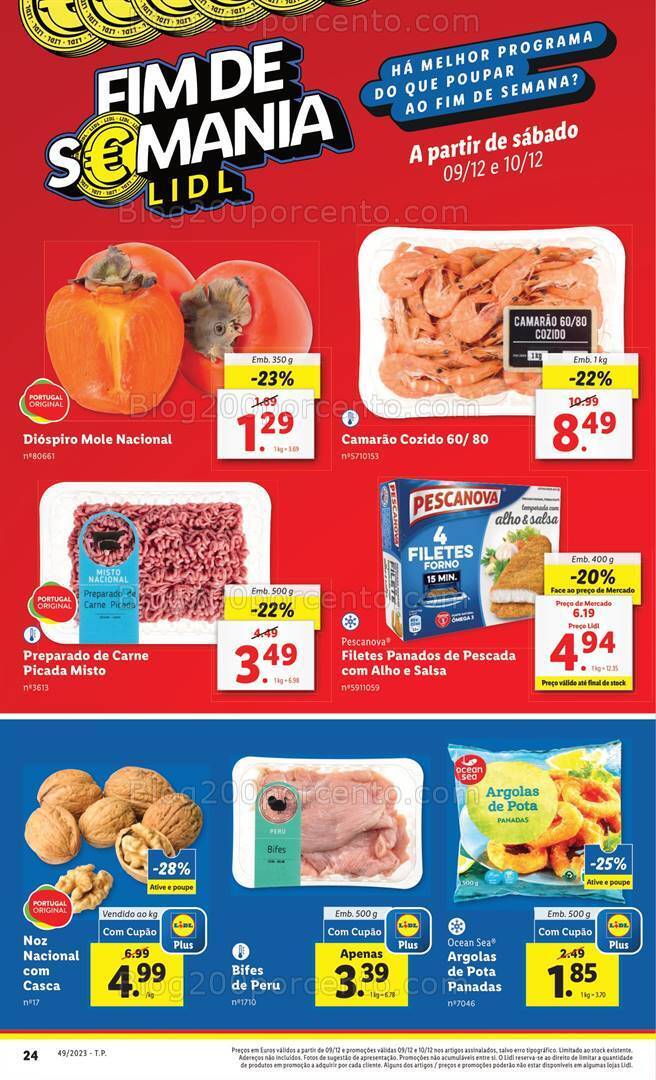 Antevisão Folheto LIDL Promoções Fim de Semana - 9 e 10 dezembro
