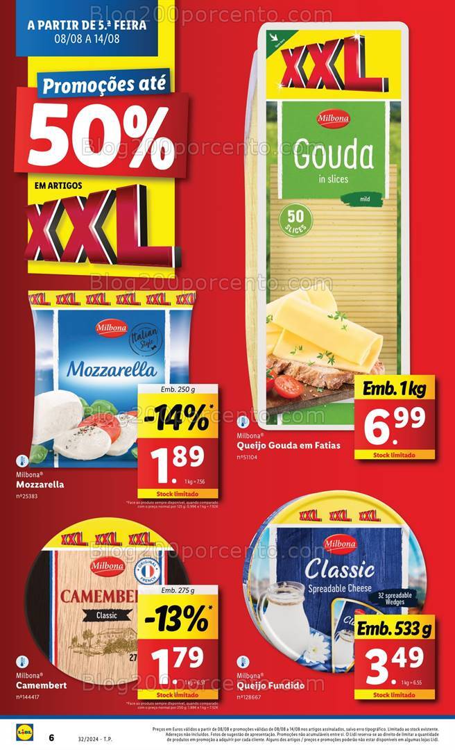 Antevisão Folheto LIDL Promoções XXL Promoções de 8 a 14 agosto