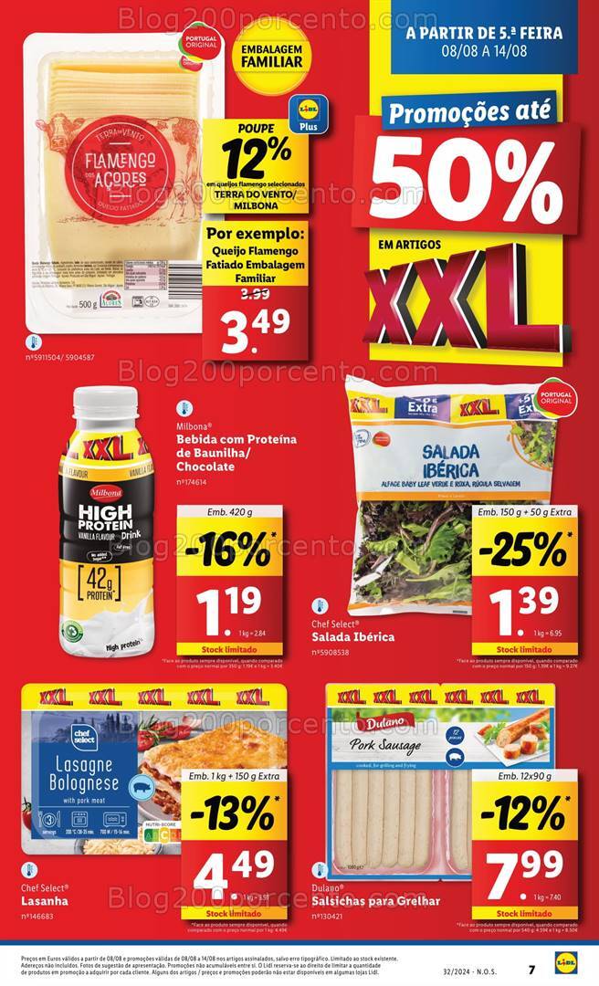 Antevisão Folheto LIDL Promoções XXL Promoções de 8 a 14 agosto