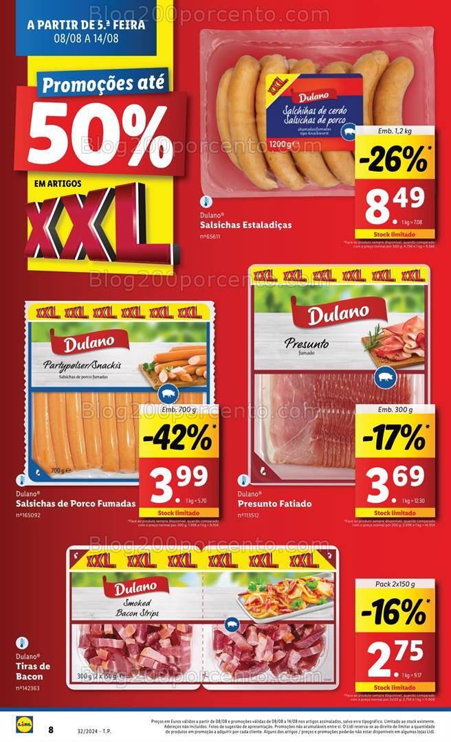 Antevisão Folheto LIDL Promoções XXL Promoções de 8 a 14 agosto