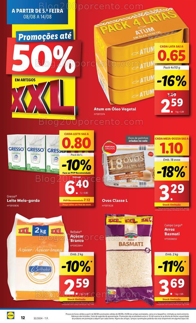 Antevisão Folheto LIDL Promoções XXL Promoções de 8 a 14 agosto