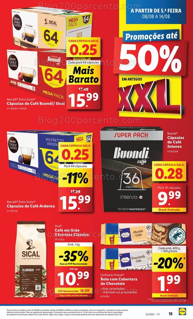 Antevisão Folheto LIDL Promoções XXL Promoções de 8 a 14 agosto