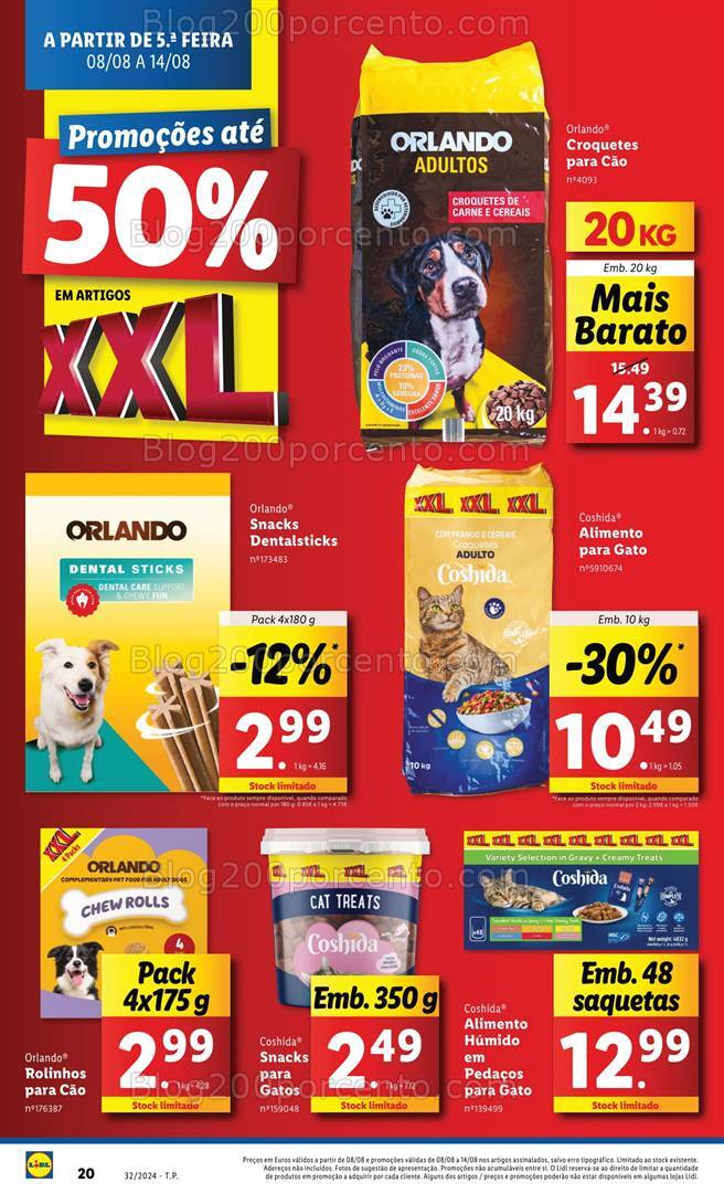 Antevisão Folheto LIDL Promoções XXL Promoções de 8 a 14 agosto