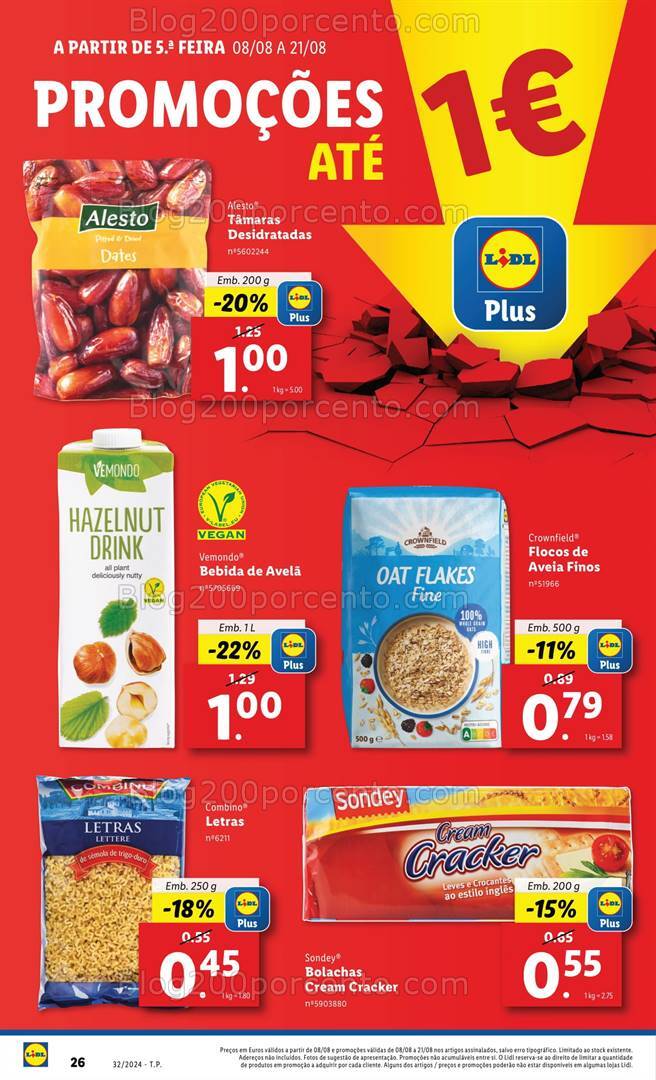 Antevisão Folheto LIDL Tudo a menos de 1€ Promoções - 8 a 14 agosto