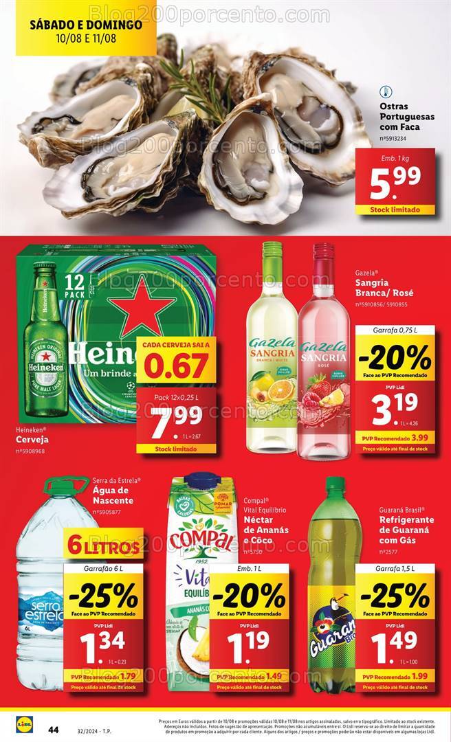 Antevisão Folheto LIDL Promoções de 8 a 14 agosto