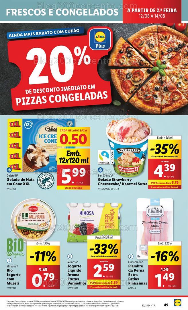 Antevisão Folheto LIDL Supermercado Promoções de 12 a 14 agosto
