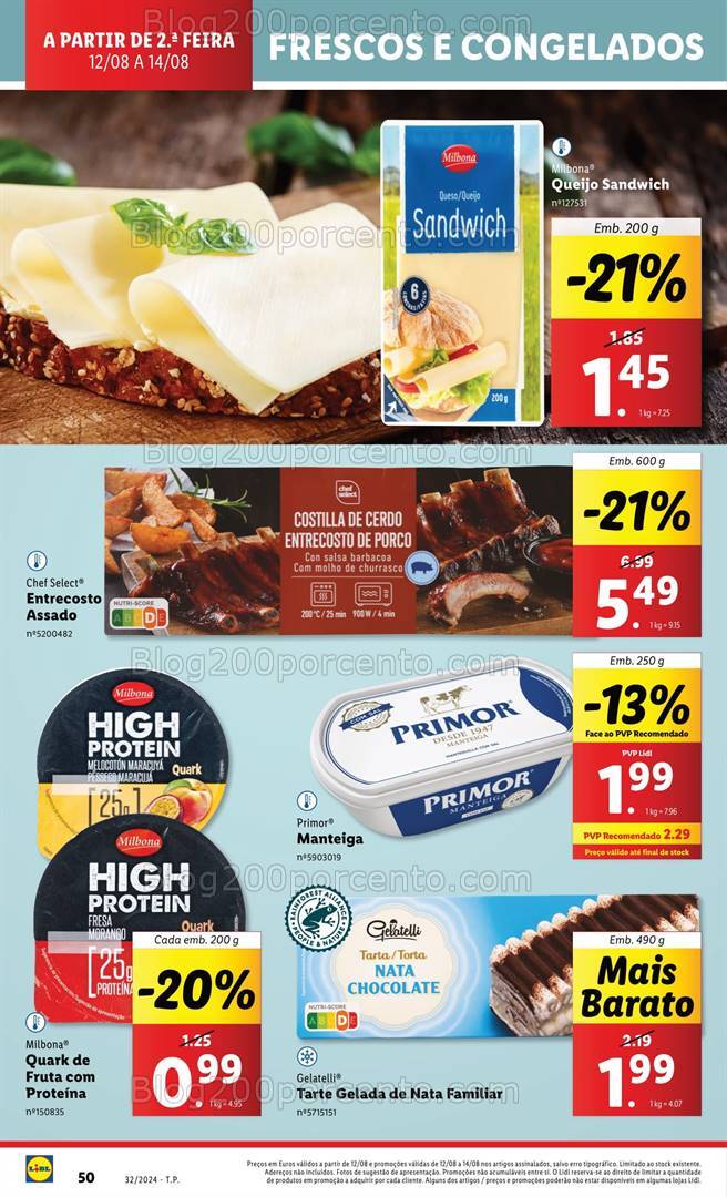Antevisão Folheto LIDL Supermercado Promoções de 12 a 14 agosto