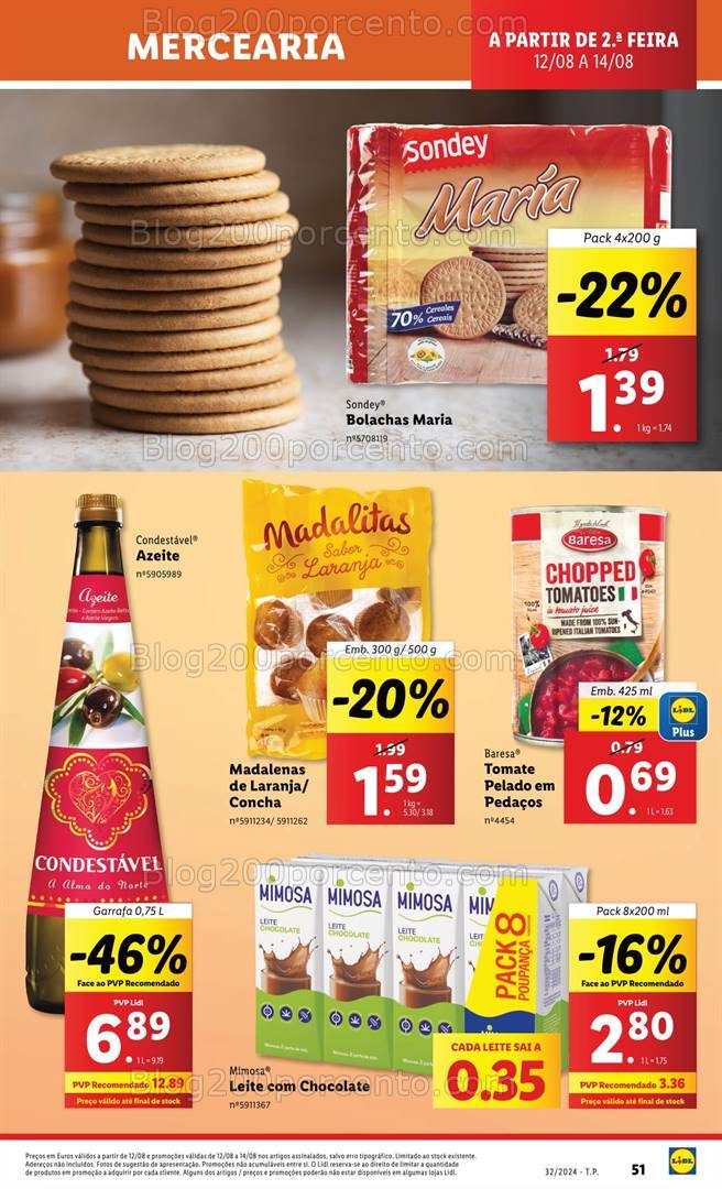 Antevisão Folheto LIDL Supermercado Promoções de 12 a 14 agosto