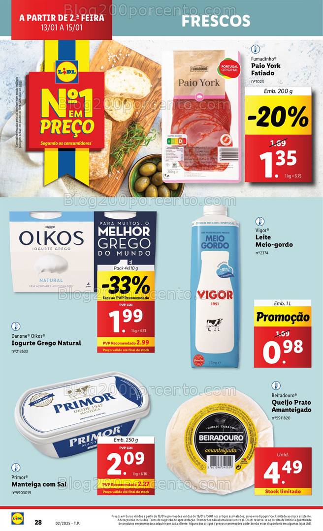 Antevisão Folheto LIDL Promoções de 13 a 15 janeiro
