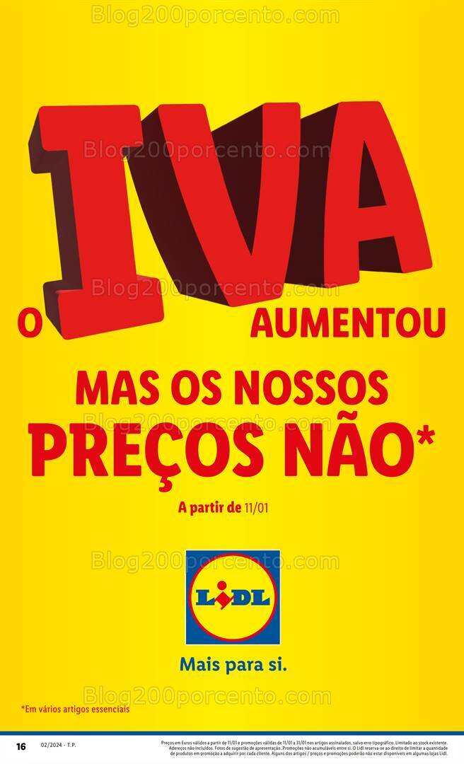 Antevisão Folheto LIDL Promoções de 11 a 17 janeiro
