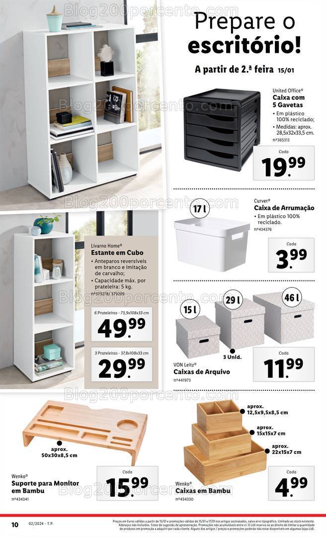 Antevisão Folheto LIDL Bazar Promoções de 11 a 17  janeiro