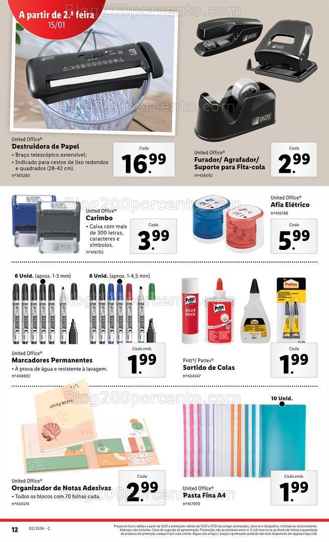 Antevisão Folheto LIDL Bazar Promoções de 11 a 17  janeiro