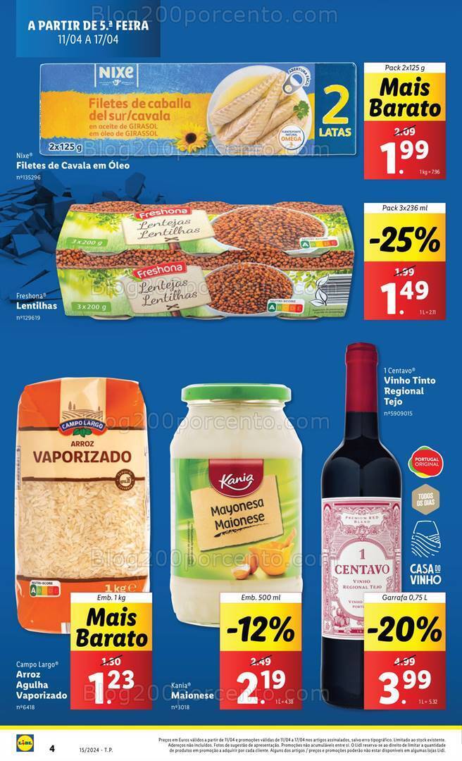 Antevisão Folheto LIDL Promoções de 11 a 17 abril