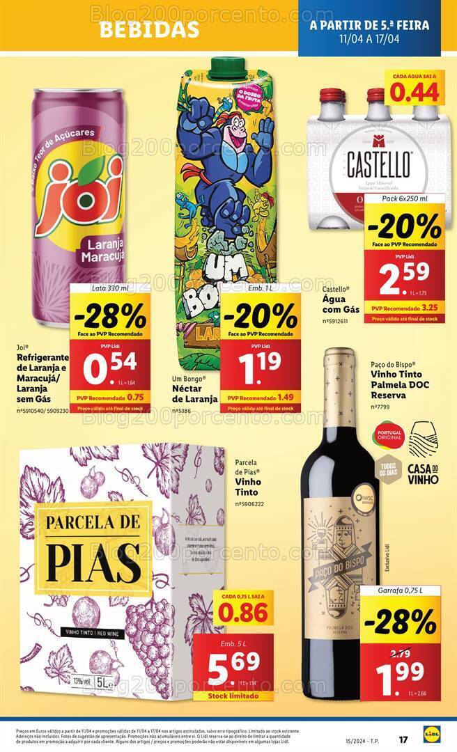 Antevisão Folheto LIDL Promoções de 11 a 17 abril