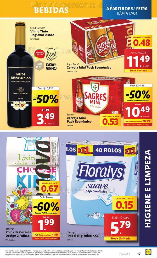 Antevisão Folheto LIDL Promoções de 11 a 17 abril
