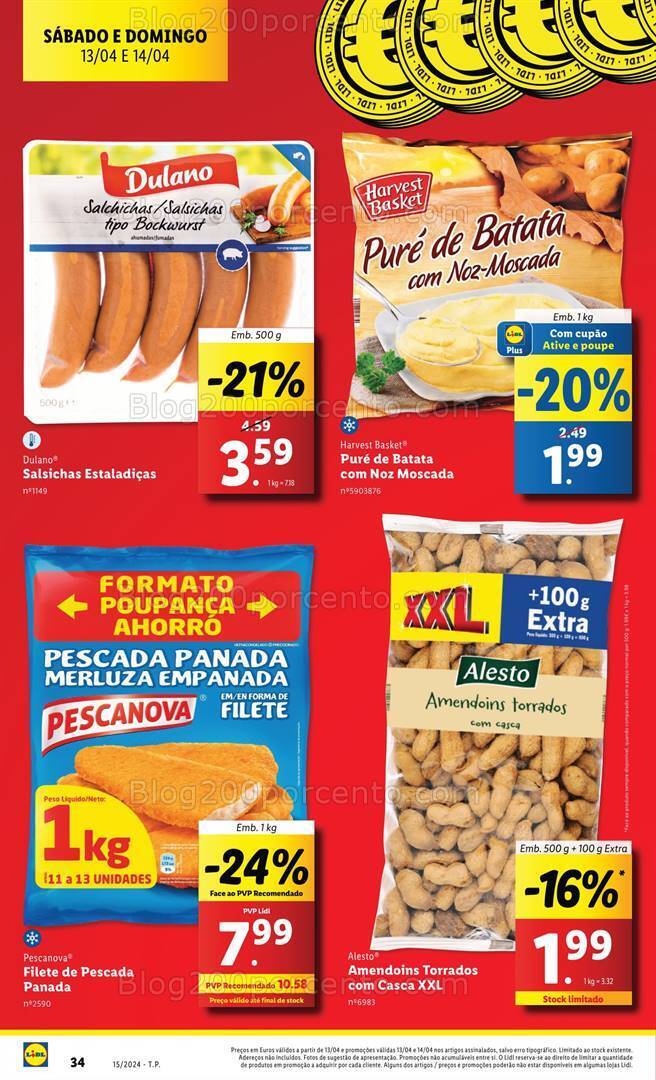 Antevisão Folheto LIDL Promoções Fim de Semana - 13 e 14 abril
