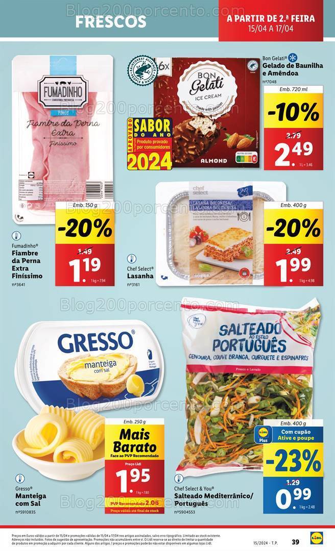 Antevisão Folheto LIDL Supermercado Promoções de 15 a 17 abril
