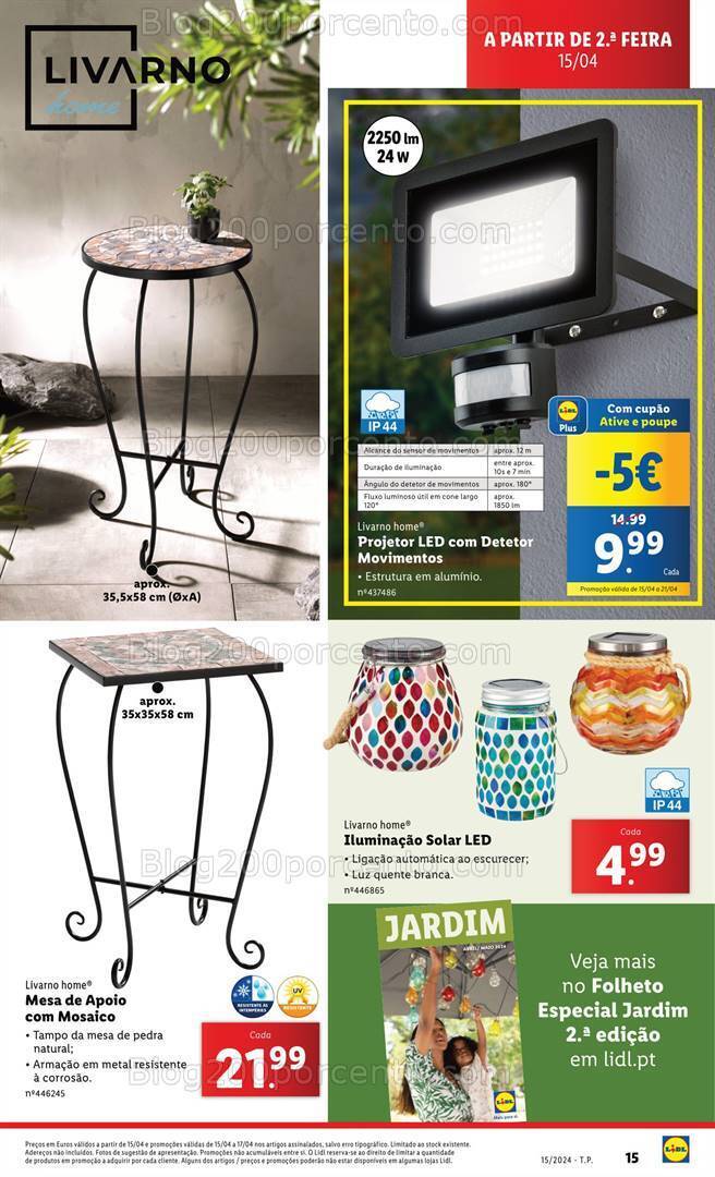 Antevisão Folheto LIDL Bazar Promoções a partir de 15 abril