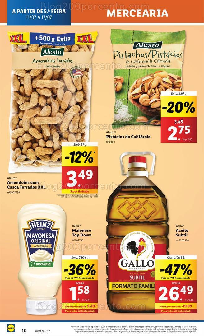 Antevisão Folheto LIDL Promoções de 11 a 17 julho