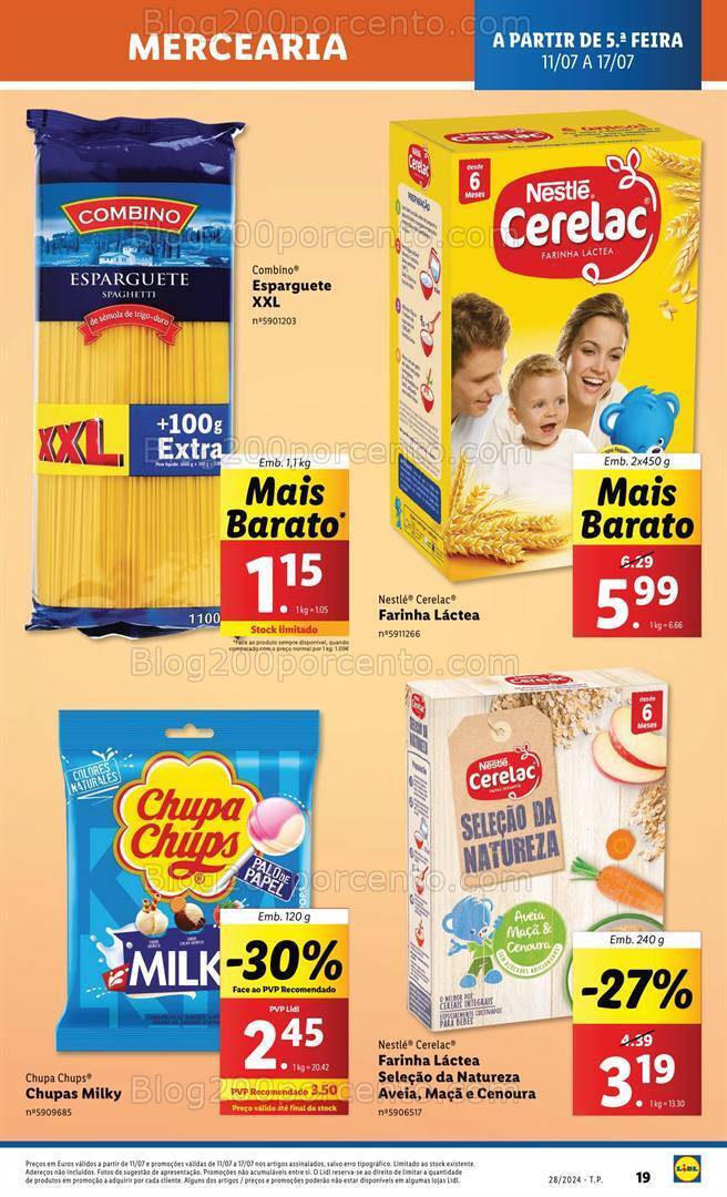 Antevisão Folheto LIDL Promoções de 11 a 17 julho