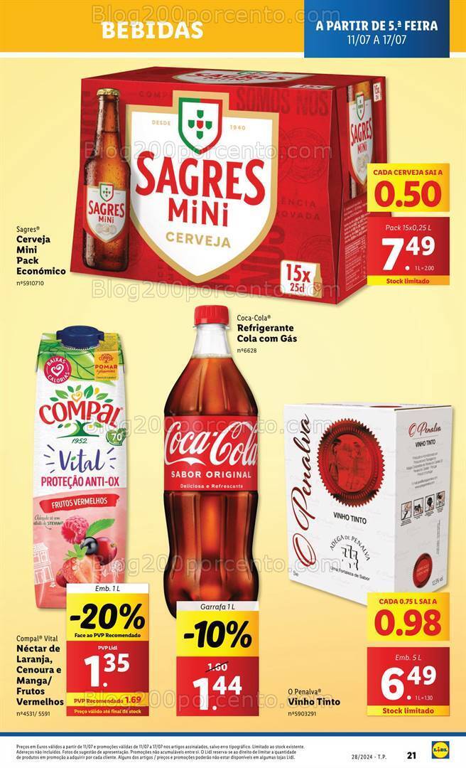 Antevisão Folheto LIDL Promoções de 11 a 17 julho