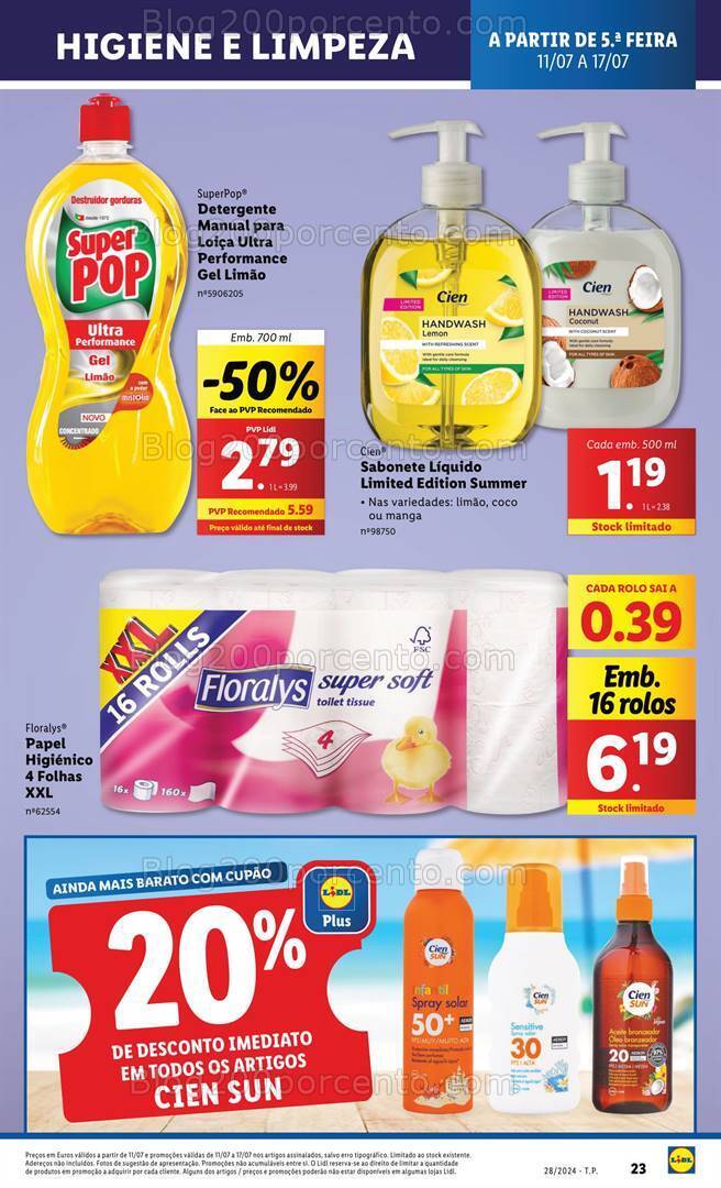 Antevisão Folheto LIDL Promoções de 11 a 17 julho