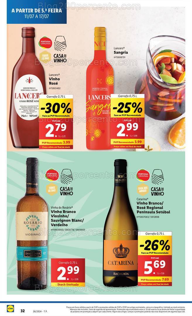 Antevisão Folheto LIDL Promoções de 11 a 17 julho