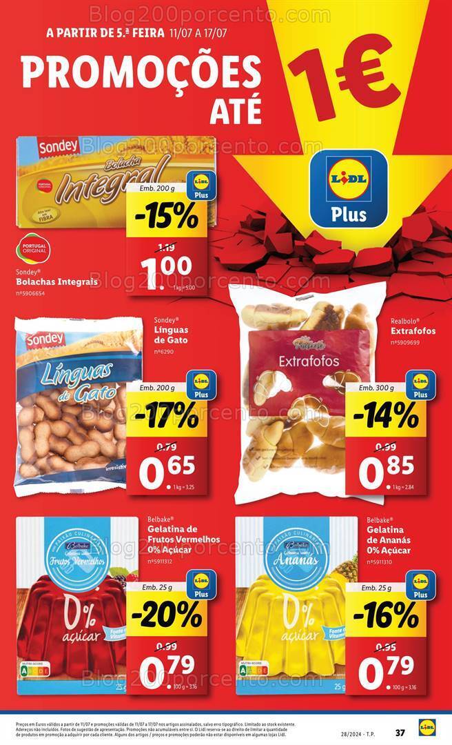 Antevisão Folheto LIDL Promoções de 11 a 17 julho