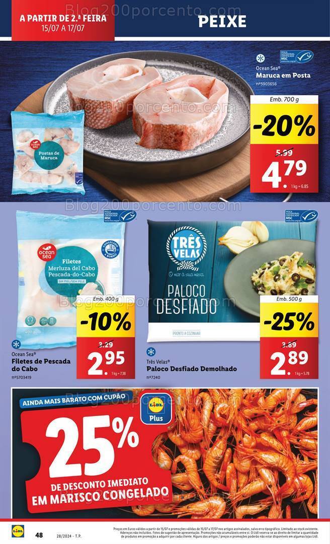 Antevisão Folheto LIDL Supermercado Promoções de 15 a 17 julho