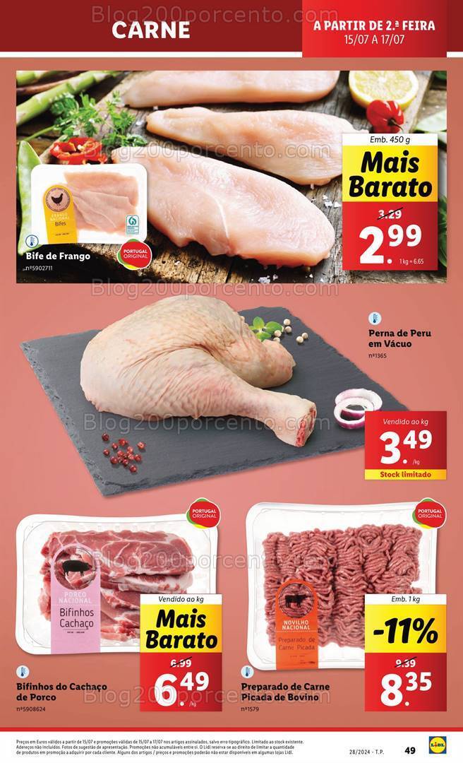 Antevisão Folheto LIDL Supermercado Promoções de 15 a 17 julho