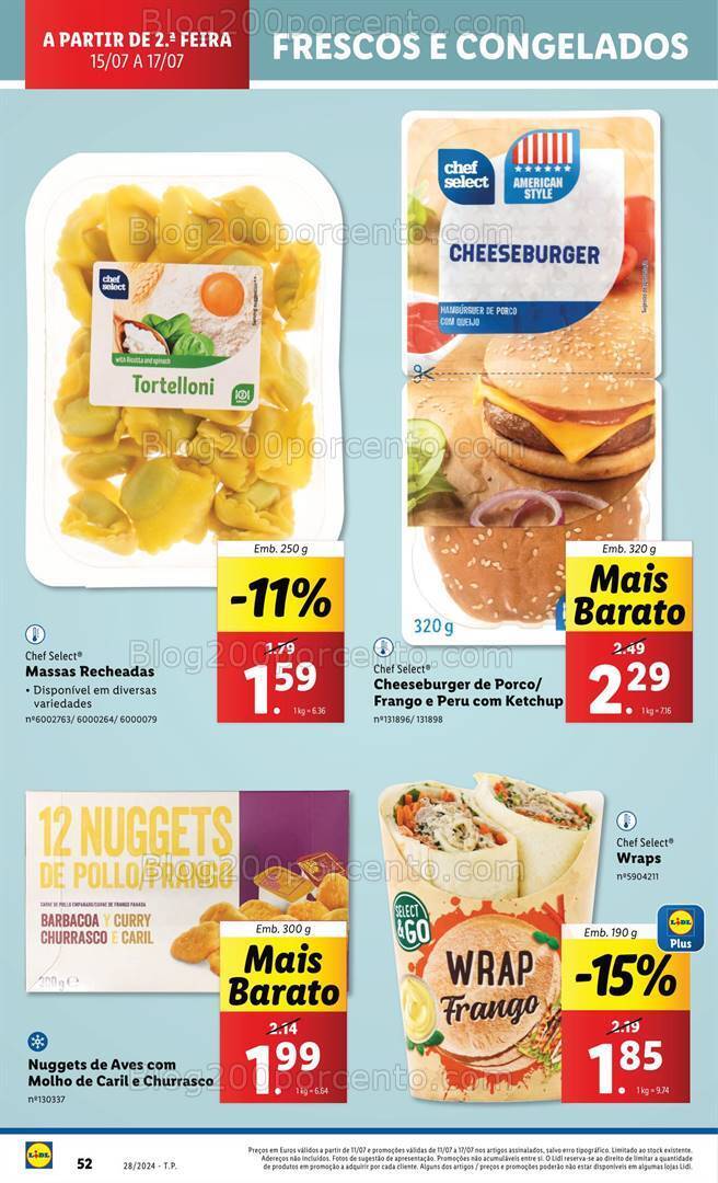 Antevisão Folheto LIDL Supermercado Promoções de 15 a 17 julho