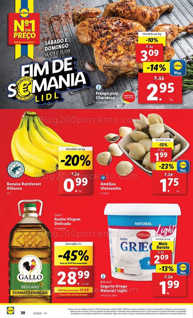 Antevisão Folheto LIDL Promoções Fim de Semana - 14 e 15 setembro