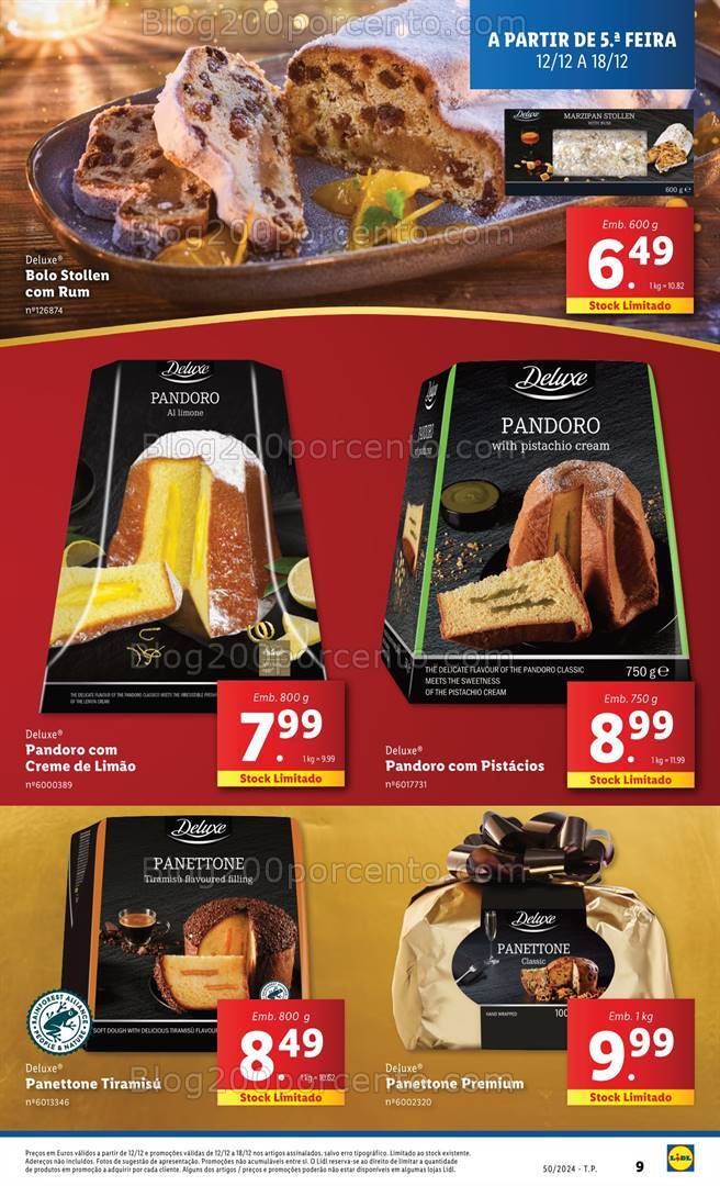 Antevisão Folheto LIDL Natal Promoções de 12 a 18 dezembro