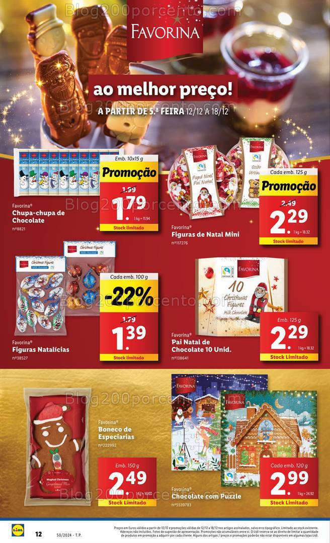 Antevisão Folheto LIDL Natal Promoções de 12 a 18 dezembro