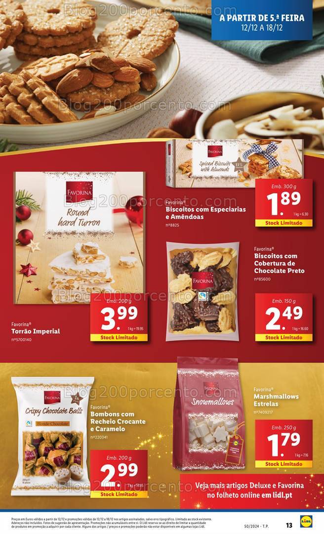 Antevisão Folheto LIDL Natal Promoções de 12 a 18 dezembro